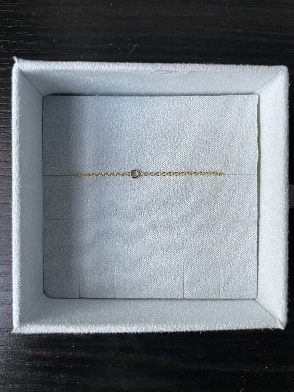Babygold diamond solitare bracelet